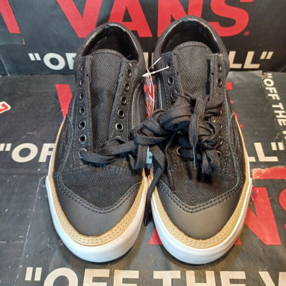 Vans Men's 7/Women's 8.5 Old Skool Overply Era Vamp Black Leather VN0A4U14XFZ - Picture 7 of 12